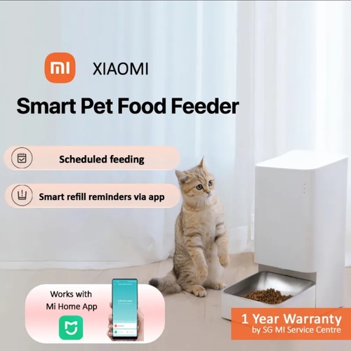 شاومي - Smart Pet Food Feeder provides automatic dispensing with fixed timing and dosage. It is paired with Mi Home/Xiaomi Home app, so you can control the dispensing time and dosage from anywhere, making travelling more enjoyable and pet feeding more convenient and scientific