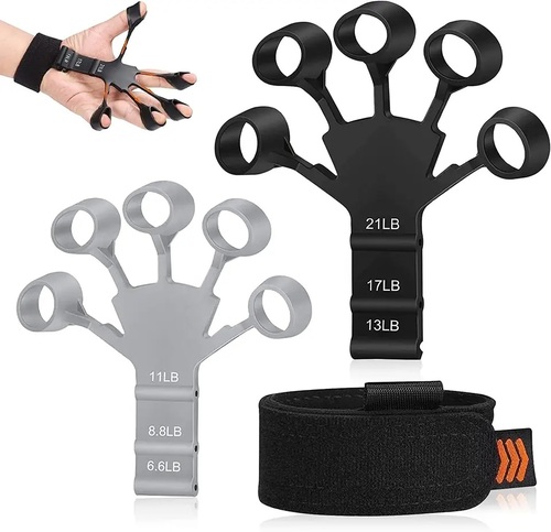 Hand Gripster - A resistance tool for exercising the muscles and nerves of the hand and arm with different resistances and weights - 6 different resistances and weights to suit all strengths and ages. - Works to strengthen the nerves of the hand and arm and helps to highlight the veins. - Ideal for hand nerve rehabilitation and physiotherapy. - High quality elastic and built-in lace. - Perfect for working out while at work, at home or while traveling.