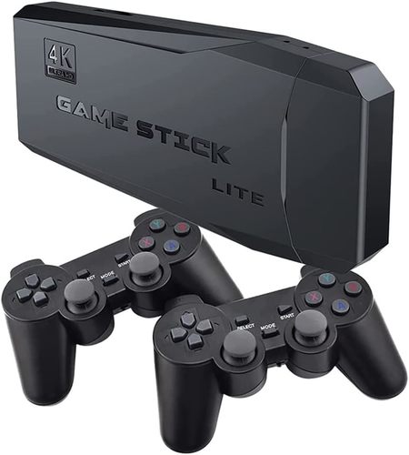 PORTABLE RETRO GAMES STICK CONSOLE 2.4G WITH WIRELESS CONTROLLERS - 10K GAMES - PORTABLE RETRO GAMES STICK CONSOLE 2.4G WITH WIRELESS CONTROLLERS - 10K GAMES - 10K RETRO GAMES ( PS1 - GAMEBOY - NINTENDO - ATARI .. AND MORE) - SUPPORTS 4K RESOLUTION. - PORTABLE AND COMPACT. - 2 WIRELESS CONTROLLERS.