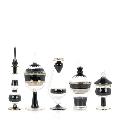 Arabic Mabkhar Set - Black - Colour: Black
Set Contains:
- Mabkhar - 2Pcs
- Incense Holder - 1Pc
- Bukhoor Empty Container - 1Pc
- Oud Oil Empty Container - 1Pc