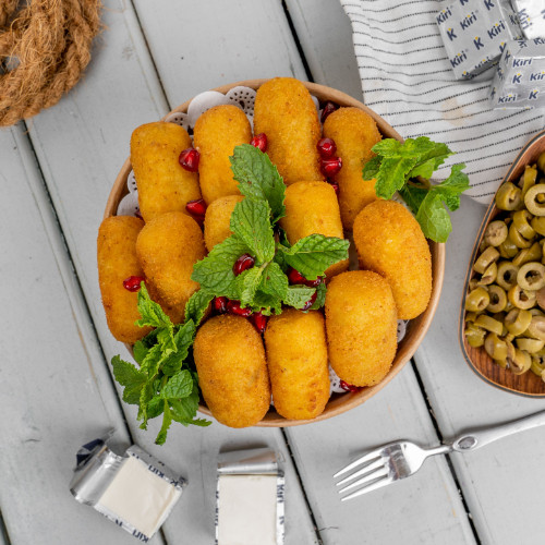 Frozen Potato Kubbah With Kiri and Olives