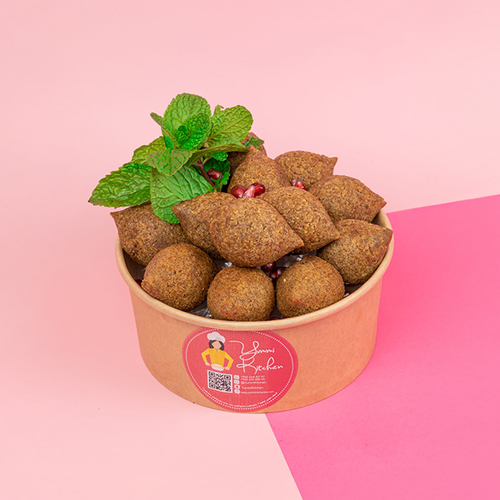 frozen Burgul Kibbeh with Meat and Walnuts - 50 Pieces