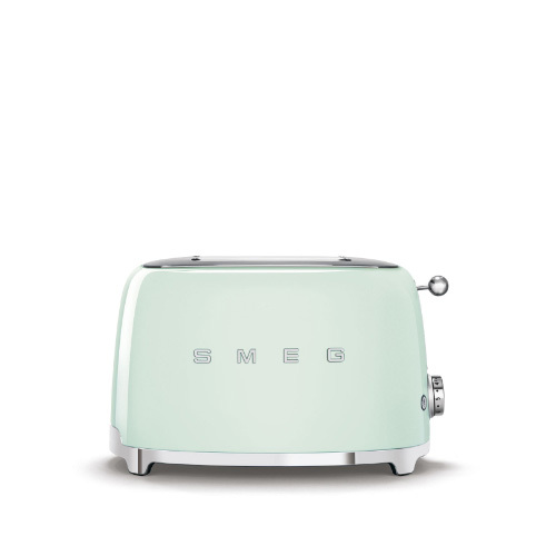 Toaster 2X2 - Product Family: Toaster No. of slices: 2 No. of slots: 2 No. of toasting levels: 6 Color: pastel green Finishing: Glossy Net Weight (kg): 2.400 kg Gross Weight (kg): 3.500 kg Packaged Width: 366 mm Packaged Depth: 224 mm Height (mm) Packaged: 248 mm