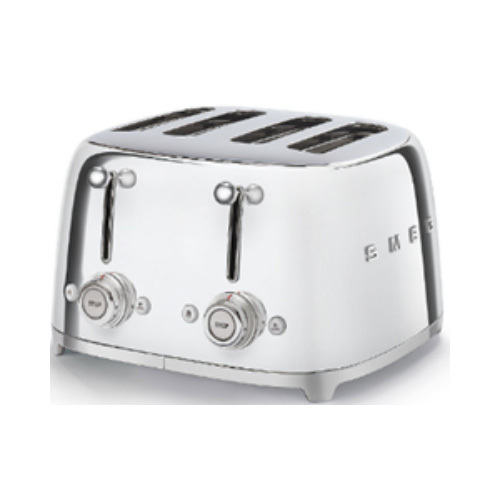 Toaster 4X4 - Product Family: Toaster No. of slices: 4 No. of slots: 4 No. of toasting levels: 6 Colour: stainless steel  Finishing: Glossy Gross weight (Kg): 5.500 kg