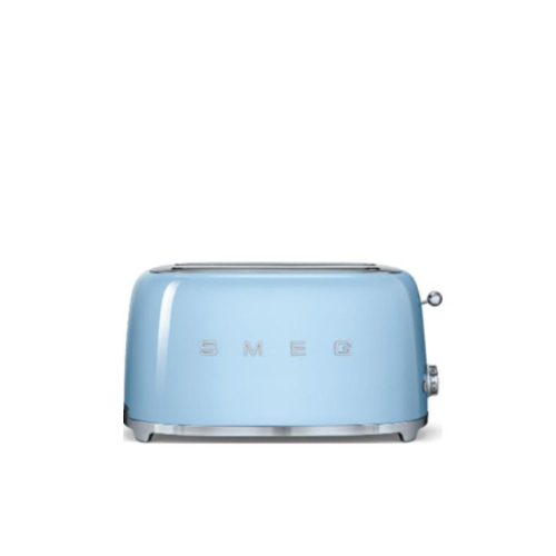 Toaster 4X2 - Product Family: Toaster No. of slices: 4 No. of slots: 2 No. of toasting levels: 6 Colour: pastel Blue Finishing: Glossy Net Weight (kg): 2.400 kg Gross Weight (kg): 4.800 kg Packaged Width: 366 mm Packaged Depth: 224 mm Height (mm) Packaged: 248 mm