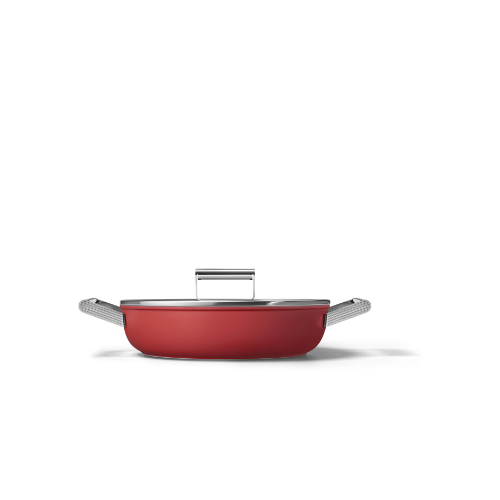 Cookware Deep Pan 28CM - Category: Kitchenware Family: Cookware Type:  Deep pan Color: Cream Aesthetic: 50's Style Diameter: 28 cm Contact bottom diameter: 214mm  Base thickness: 4.5 mm Packaged Height : 128mm  Dimensions of the packaged product: 128×458×360mm  Net Weight (kg): 2.860kg Gross Weight (kg): 3.400kg