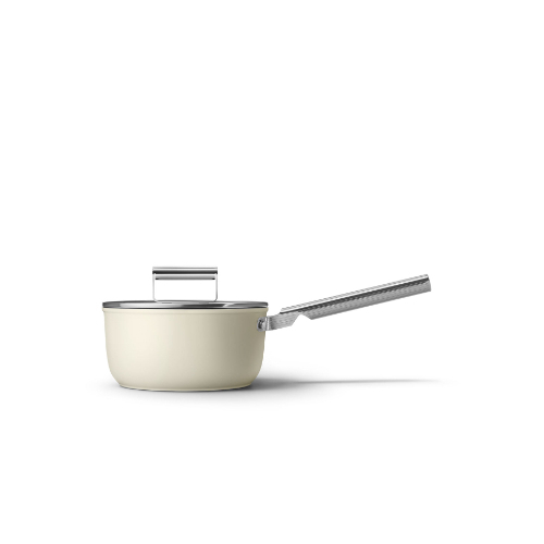 Cookware Sauce Pan 20CM - Category: Kitchenware Family: Cookware Type: Saucepan Color: Cream Aesthetic: 50's Style Diameter: 20 cm Contact bottom diameter: 153mm  Base thickness: 4.5 mm Packaged Depth: 273mm Packaged Height : 183mm  Net Weight (kg): 1.740kg Gross Weight (kg): 2.850kg