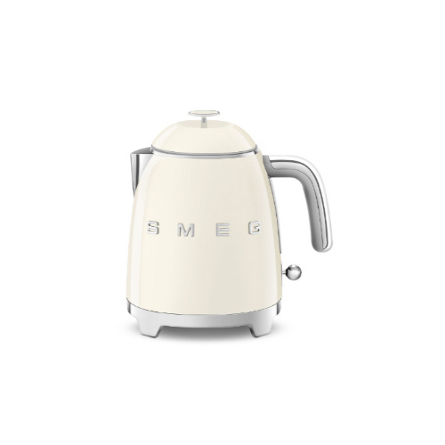 Mini Kettle - Product Family: Kettles Max capacity: 0.8 lt /3 cups Auto switch off: Yes, at 100°C Body material: Plastic Colour: Cream Finishing: Glossy Net Weight (kg): 1.000kg Gross Weight (kg): 1.900 kg Packaged Width: 247 mm Packaged Depth: 218 mm Height (mm) Packaged: 257 mm Voltage: 220-240V / Power: 1400W