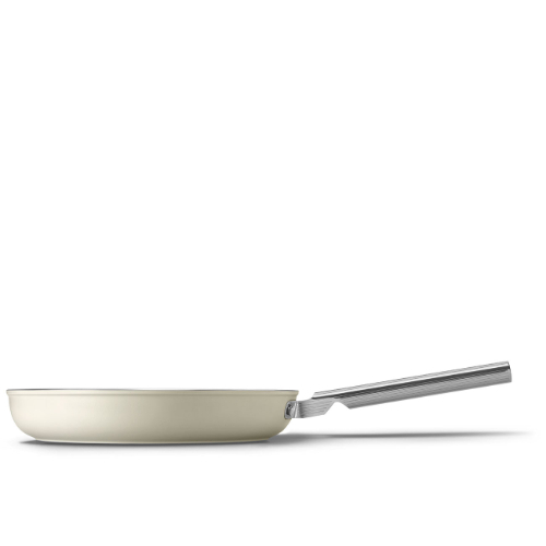 OBJECTS by Archgroup - Cookware Frying Pan 30CM - Category: Kitchenware Family: Cookware Type:  Frypan Color: Cream Aesthetic: 50's Style Diameter: 30 cm Contact bottom diameter: 230mm  Base thickness: 4.5 mm Packaged Width: 584mm Packaged Depth: 379mm Packaged Hight: 119mm  Dimensions of the packaged product: 119×584×379mm  Net Weight (kg): 2.200kg Gross Weight (kg): 2.850kg