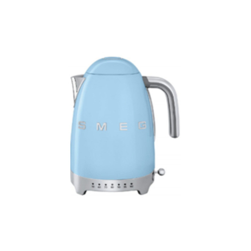 Variable Temperature Kettle - Product Family: Kettles Max capacity: 1.7lt / 7 cups Auto switch off: Yes, when at a selected temperature Body material: Stainless steel Colour: Blue Finishing: Glossy Net Weight (kg): 1.800 kg Gross Weight (kg): 3.00 kg Packaged Width: 294 mm Packaged Depth: 228 mm Height (mm) Packaged: 260 mm Voltage: 220-240V / Power: 2400W