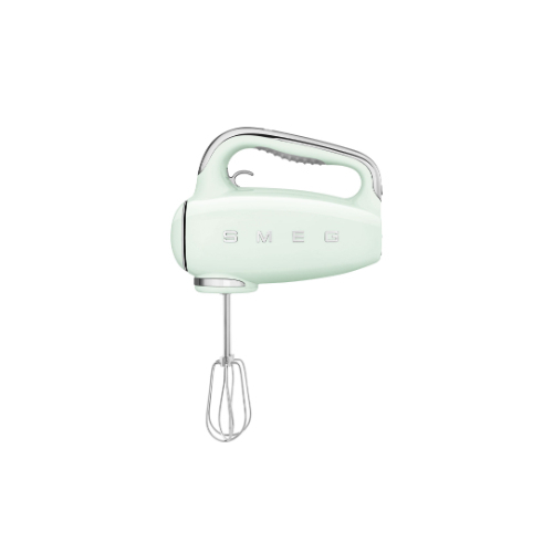 Hand Mixer - Product family: Hand Mixer Speeds: 9 Turbo Function: Yes Accessory bag: Yes Color: Pastel Green Finishing: Glossy Power supply cable length: 1.5 M / Power: 250 W  Packaged Width: 292mm  Pacaged Depth: 146mm  Hight (mm) Packed: 243mm  Net Weight (kg): 1.150kg Gross Weight (kg): 1.900kg