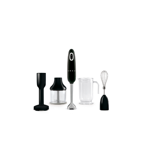 Blinder Accessories - Product Family: Hand Blenders Motor power: 700 W Variable speed: Yes Blades material: Stainless steel Colour: Black Finishing: Glossy Voltage: 220-240 V / Power: 700 W Gross Weight (kg): 3.850kg Carton Box Width: 347mm Carton Box Depth: 195mm  Net Weight (kg): 2.100kg Carton Box Hight: 442mm