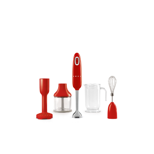 Blinder Accessories - Product Family: Hand Blenders Motor power: 700 W Variable speed: Yes Blades material: Stainless steel Color: Red Finishing: Glossy Voltage: 220-240 V / Power: 700 W Gross Weight (kg): 3.850kg Carton Box Width: 347mm Carton Box Depth: 195mm  Net Weight (kg): 2.100kg Carton Box Hight: 442mm