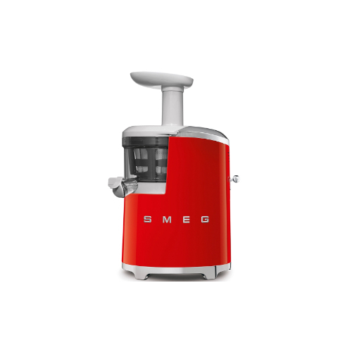 Slow Juicer - Product Family: Slow Juicer Juicing system: Slow Squeezing Technology Color: Red Aesthetic: 50's Style Bowl capacity: 500ML / Power: 150W Packaged Width: 410mm Net Weight (kg): 7.400kg   Product Hight: 372mm Product Depth: 310mm Gross Wight (kg): 10.240kg