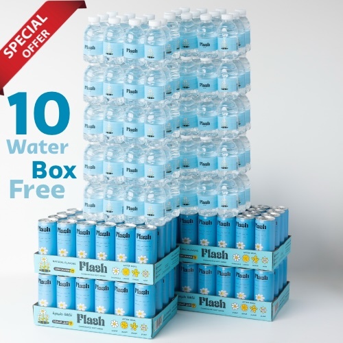 Special offer | 4 boxes Flash Drink + 10 water box free - Special offer | 4 boxs Flash Drink
4 Flash
10 Flash water free