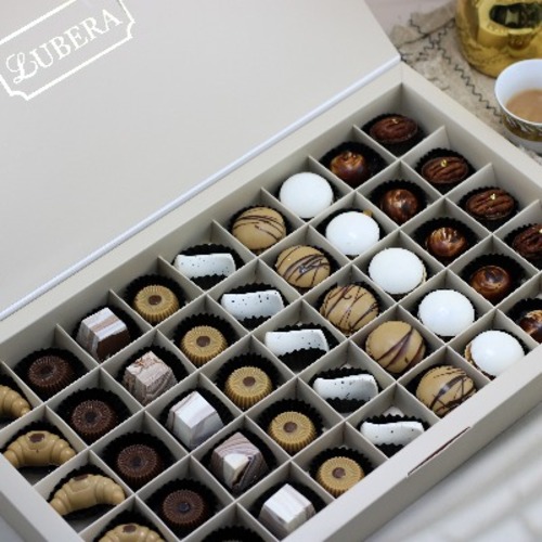 Box French Chocolate 54 pieces - French Chocolate with various fillings, 45 pieces