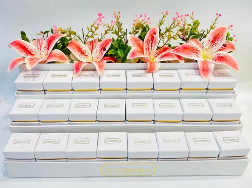 tawziat white pink flower 24pcs