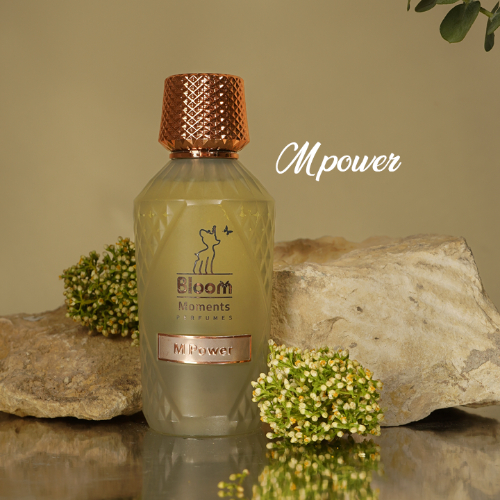 Bloom   - M Power - A moment of energy 
the components: 
Bergamot - Vanilla - Kashmiri Oud