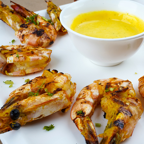 Half a kilo of grilled shrimp