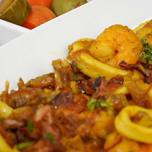 Shrimp hamsa with khatak