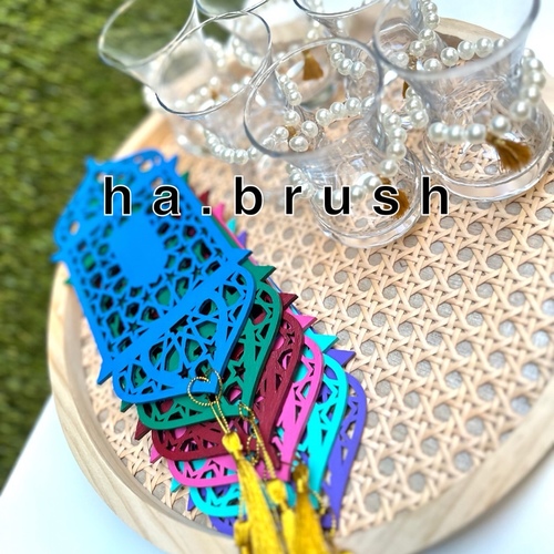 HA Brush - طقم 6استكاناتمع6كوستر فانوس