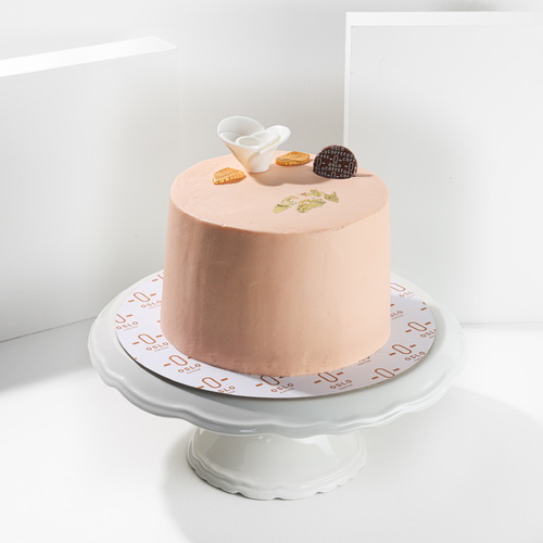 Pastel cake peach - Size 6 inch, delicious vanilla cake rich in cream cheese / enough for 4-6 people