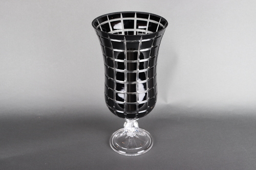 Ice cube black vase large - 37 cm height  Hand made Made in Turkey