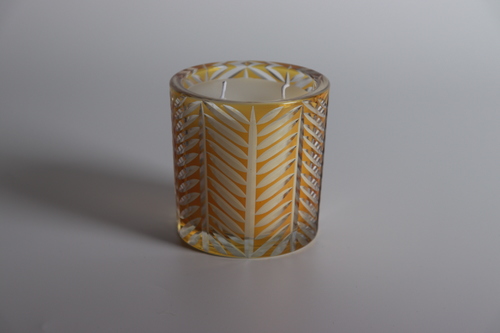 Infinite Honey Small Candle - 10 cm Diameter Unscented Candle included Hand made Made in Turkey