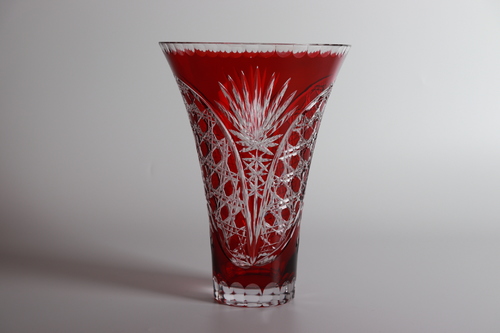 Beam Red Big Vase - 40 cm Height Hand made Made in Turkey