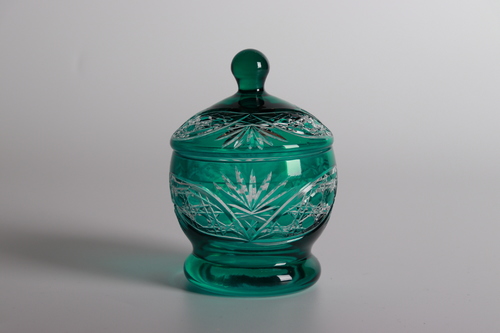 Beam Green Sugar Jar - Hand made Made in Turkey