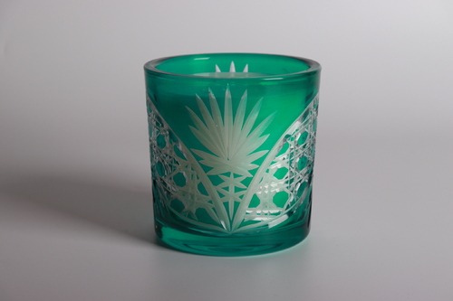 Beam Green Big Candle - 14 cm Diameter Unscented Candle Included Hand Made Made in Turkey