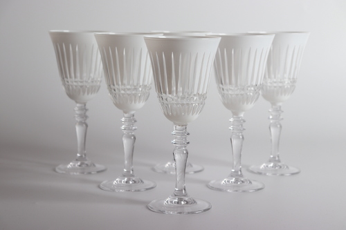 White Juice glasses set - Set of 6 pieces Hand made Made in Turkey