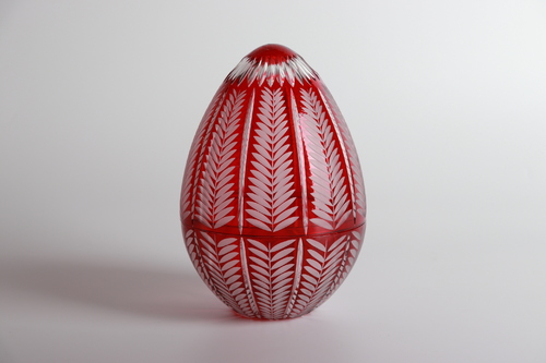 Red Matt Big Egg - 20 cm Height 15 cm Diameter Hand Made Made in Turkey