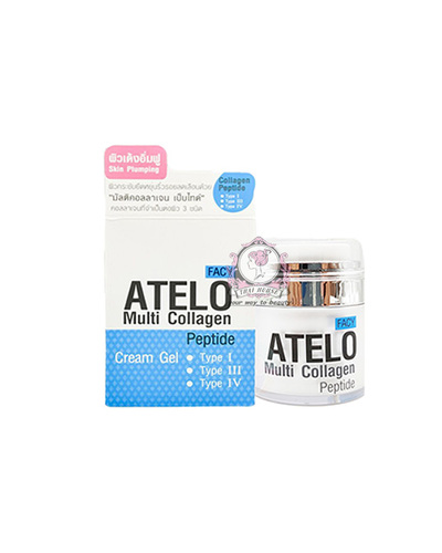 Facy Atelo Multi Collagen Peptide Cream-Gel (30 g) - A light weight cream-gel formulated with three types of collagen peptides (Type I, III & IV) to improve skin firmness, elasticity, and fullness. Enriched with Hyaluronic Acid, Palmitoyl Oligopeptide, and Palmitoyl Tetrapeptide-7, it delivers deep hydration while supporting the skin’s natural structure.This formula helps strengthen the skin barrier, smooth texture, and reduce the appearance of fine lines. With consistent use, the skin appears plumper, tighter, and more radiant.Collagen peptides penetrate the deeper layers of the skin to:

Stimulate cell renewal


Support collagen and elastin production


Enhance microcirculation


Improve early signs of aging

Hyaluronic Acid provides:

Deep, long-lasting hydration


Moisture retention throughout the day


Protection against dryness


A smoother, firmer-looking complexion

How to Use:Apply to clean face and neck twice daily, morning and night. Suitable as a base under makeup.Net Weight: 30 g