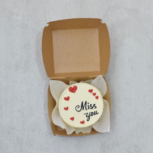 Miss You Cake - Lunch Box Cake Size 4 Inches For 2 Persons