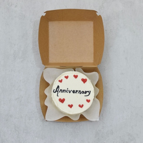 Anniversary Cake - Lunch Box Cake Size 4 Inches For 2 Persons