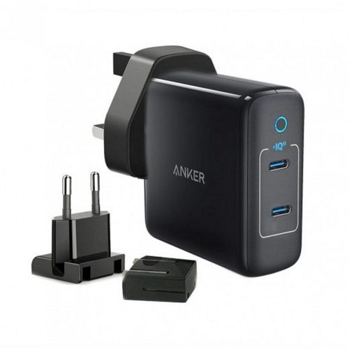 Anker PowerPort III 2-Ports 60W – Black - Features:Designed for travel interchangeable plugs for use in the US, UK, and Europe, this is the ultimate travel charger. Intelligent Power Allocation Charge 2 Laptops Simultaneously: With a combined 60W output over 2 USB-C ports.Product specifications:Brand: Anker Category: Charger and Adpater Product: Anker PowerPort III 2-Ports 60W Color: Black High-speed changing Universal compatibility Easy to use and travel-ready charger.