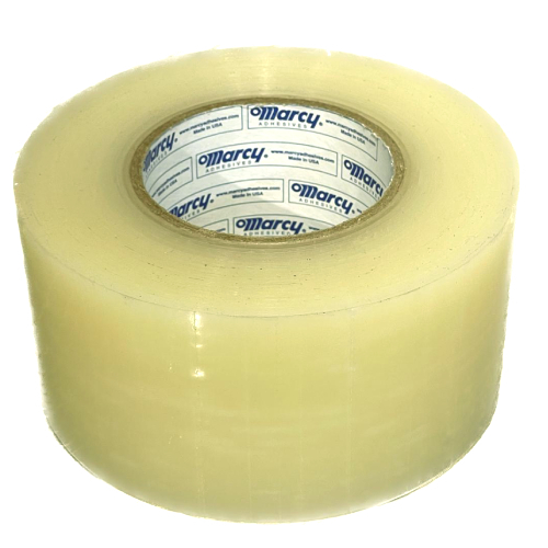 Marcy Molding clear Tape 7.5cm X91.5m - Marcy auto glass tapes can be applied in all 4 corners of the glass prior to installation to prevent damage during transportation. Along with great bonding capability, these adhesive tape products are guaranteed not to leave residue when they are removed. The 7.5cm x 91.5 blue, orange, and clear tape is great for securing auto glass that is newly installed. Tape includes 