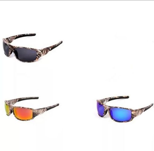 PORALIZED SUNGLASSES - POLARIZED SUNGLASSES WITH CAMOUFLAGE FRAME - UV PROTECTION - THREE COLORES: BLACK , ORANGE, BLUE - GOOD QUALETY  MADE IN CHINA