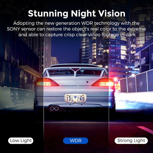 AZDOME touch screen streaming rearview mirror dash cam 9.66