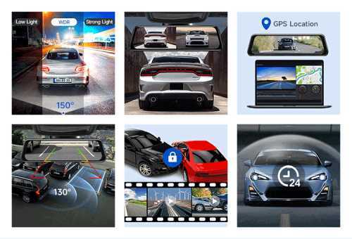 AZDOME touch screen streaming rearview mirror dash cam 9.66