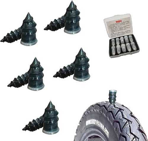 Tire repair rubber screw 10X (v.2) - Features: Condition: Brand New & High Quality Item Type: Tire Repair Rubber Nail Material:Rubber Color: As Picture Shown Size S：Approx.5.7x12mm/0.22x0.47in Size L：Approx.6.7x13.2mm/0.26x0.52in 
 
 Simply Insert The Nail Into The Tire Wound To Complete Simple And Efficient Tire Repair Work. Small Size Can Make Up The Gaps Of 0.1-3mm; Large Size Can Make Up The Gaps Of 3-5mm It is Easy To Install With This Tyre Repair Nail, You Can Repair Your Tyre By Yourself, No Need To Find An Auto Repair Shop, Economical And Time-Saving, Quick Repair, No Need To Remove The Tyre. Even Girls Can Use It Easily It Fits Closely With The Tire, Has High Connection Strength, Good Sealing Performance, And Prevents Water From Entering The Wound, So The Steel Belt Will Not Rust Or Delamination Professional Piercing Repair Nails, Which Can Be Used For Automobiles, Motorcycles, Trucks, Buses, And Agricultural Tires 
 
 
 Package Included: 5 x Car Tire Puncture Nails(Size S) 5 x Car Tire Puncture Nails(Size L)