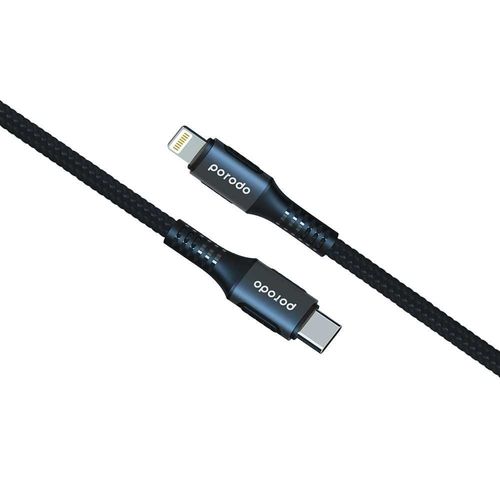 porodo usb-c to lightning cable black - porodo usb-c to lightning cable black