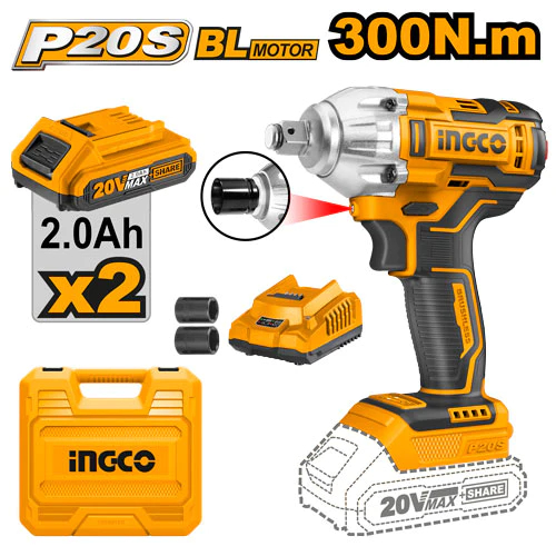 impact wrench Brushless Motor 300 N.M - Lithium-ion impact wrench Brushless Motor
Voltage:20V
Square Drive: 1/2