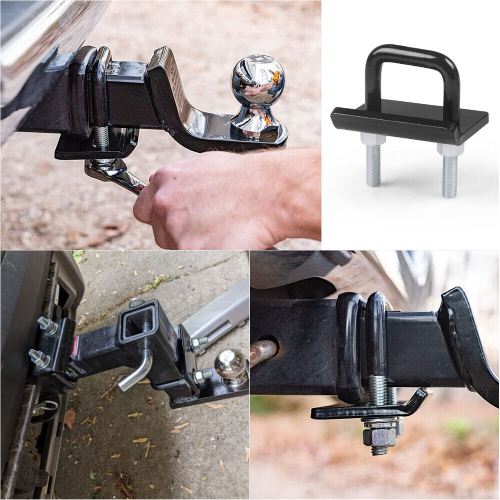 Trailer Hitch Anti Rattle Stabilizer Tightener Lock Down - 2pc U Bolt Trailer Hitch Anti Rattle Stabilizer Tightener Lock Down Towing Clamp 
 Type A: fit with GMC and Chevrolet -  model 2015 to 2020  
 Type B: fit with all vehicles