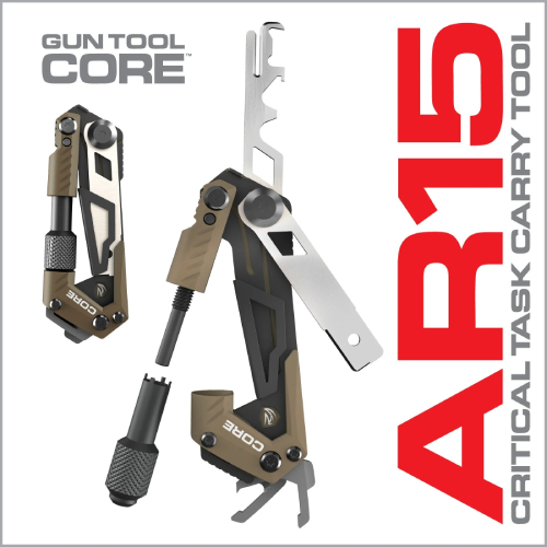 AR15  CRITICAL TASK CARRY TOOL - GUN TOOL CORE – AR15: THE ULTIMATE CRITICAL TASK CARRY TOOLThe Gun Tool CORE – AR15 is the ultimate solution for maintaining your AR15 in optimal condition. With comprehensive carbon removal capabilities, versatile functionality and durable construction, this compact and lightweight tool ensures the smooth functioning of your firearm. Say goodbye to frustrating jams and malfunctions caused by carbon buildup. The world’s most comprehensive carbon scraper removes carbon from critical surfaces, guaranteeing smooth bolt cycling. Additionally, the tool addresses common AR15 problems with its bolt override tool, takedown punch, A2 front sight adjuster and integrated cord cutter. With heavy-duty liner-locks and carabiner-like modularity, it offers reliability and convenient access. Invest in the Gun Tool CORE – AR15 for unparalleled reliability and performance.
CRITICAL TASK AR15 CARRY TOOL• Comprehensive carbon removal capabilities for all critical surfaces of your AR15 bolt carrier group
• Versatile functionality to clear jams, punch takedown pins and make sight adjustments
• Compact and portable design for easy carry and accessibility
• Heavy-duty liner-locks ensure secure tool usage
• Carabiner-like modularity for convenient attachment to molle straps or belts
• Durable construction for reliable performance in any situation
• Streamlined tool with multiple functions in a folding metal frame
• World’s most comprehensive carbon scraper for optimal bolt cycling
• Ideal for range, competition shooting, hunting, home defense and survival scenarios
• Solve common AR15 issues quickly and efficiently with the Gun Tool CORE® – AR15