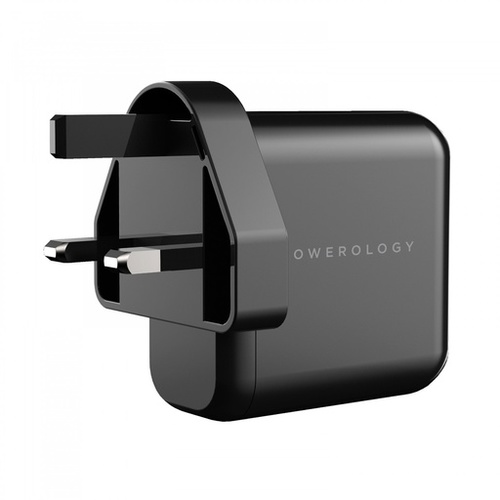 POWEROLOGY 65W DUAL PD GAN CHARGER (USB-C) - 65W DUAL PD GAN CHARGER