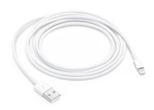 APPLE LIGHTNING TO USB CABLE (2M) - This USB 2 cable connects your device with Lightning connector to your computer’s USB port for syncing and charging. Or you can connect to the Apple USB Power Adapter for convenient charging from a wall outlet.*