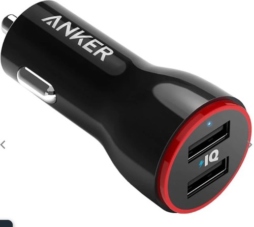 ANKER CAR CHARGER POWERDRIVE 2 (4.8A) - The Anker Advantage: Join the 10 million+ powered by America’s leading USB charging brand. Advanced Charging Technology: PowerIQ and VoltageBoost combine to provide the fastest possible charge up to 4.8 amps or 2.4 amps per port. (Does not support Qualcomm Quick Charge). Certified Safe: Anker’s MultiProtect safety system ensures complete protection for you and your devices. Compact Design: One of the industry’s smallest ever USB car chargers, featuring two USB ports and an LED light for after dark. What You Get: The Anker PowerDrive 2 (24W 2-port USB car charger), welcome guide, our fan-favorite 18-month warranty and friendly customer service.The Anker Advantage: Join the 10 million+ powered by America’s leading USB charging brand. Advanced Charging Technology: PowerIQ and VoltageBoost combine to provide the fastest possible charge up to 4.8 amps or 2.4 amps per port. (Does not support Qualcomm Quick Charge). Certified Safe: Anker’s MultiProtect safety system ensures complete protection for you and your devices. Compact Design: One of the industry’s smallest ever USB car chargers, featuring two USB ports and an LED light for after dark. What You Get: The Anker PowerDrive 2 (24W 2-port USB car charger), welcome guide, our fan-favorite 18-month warranty and friendly customer service.يتم توصيل الطلبات المحلية في دولة الكويت خلال يوم إلى يومين عمل و الطلبات الخارجية تستغرق خمسة الى اربعة