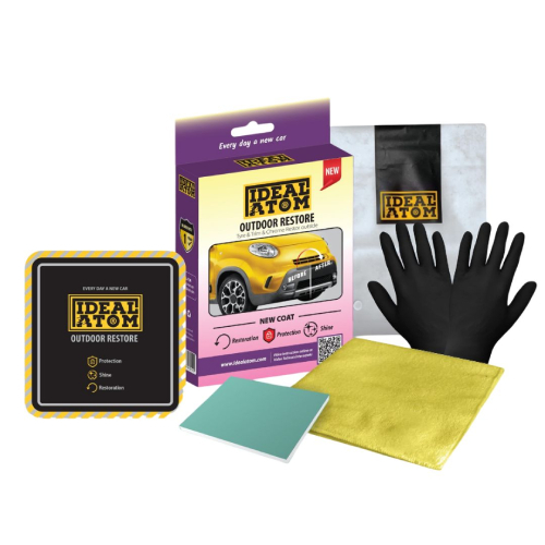 Fast Fix Store - Exterior Plastic Restore ideal atom - The Exterior Plastic Restore colors to their nature without intense gloss, leaving no trace, and preventing the gathering of dust and dirt.